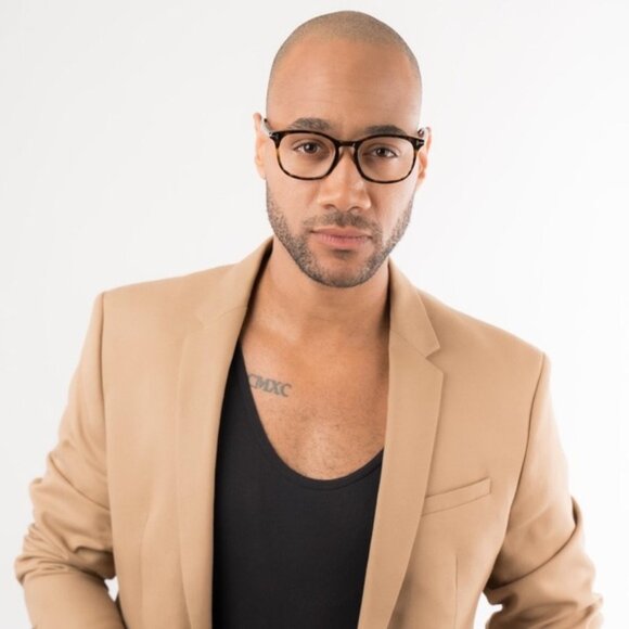 Tom Ford FT5505 052 Square Eyeglasses 52mm - Dark Havana - Picture 3 of 10